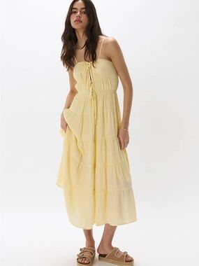 Ghanda Pale Yellow Maxi Sundress
